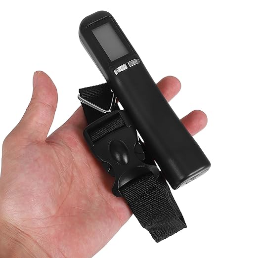 Digital Hanging Luggage Scale with High-Strength Strap, Handheld Electronic Travel Weight Scale for Suitcase Baggage Weighing Up to 50Kg/110Lb, Backlit Screen for Accurate Airport
