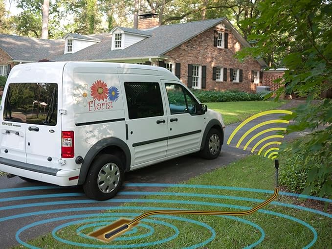 Mighty Mule FM231 Wireless Driveway Alarm – Electromagnetic Vehicle Detection, Indoor Receiver, 400 ft Range, Expandable, Battery Powered, Easy Installation, Driveway & Property Security System