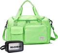 Small Gym Bag for Women, Travel Duffle Bag Carry On Weekender Bag with Shoe Compartment