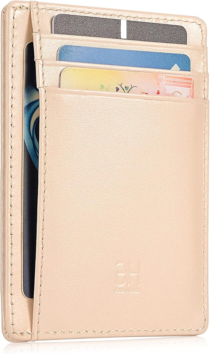 GH GOLD HORSE Slim RFID Blocking Card Holder Minimalist Leather Front Pocket Wallet for Women | Slim, RFID Blocking, Minimalist, Front Pocket