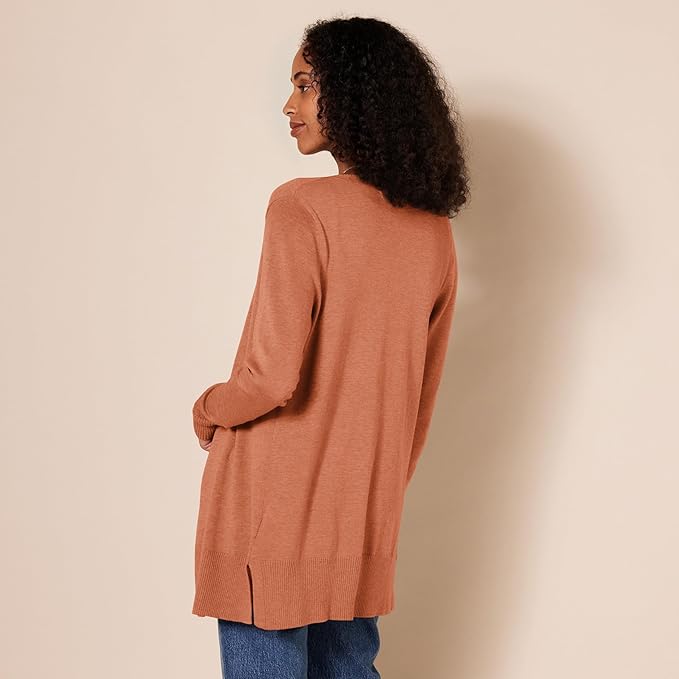 Amazon Essentials Women's Lightweight Long Sleeve Open-Front Cardigan Sweater (Available in Plus Size)