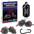 Motorcycle Ear Plugs 2 Pairs, Wind Noise Reduction & Prevent Hearing Damage, Comfortable Reusable Earplugs for Motorsports, Touring, Racing, Riding, Shooting, 2 Sizes Fit All Ear-Canal, 25 dB Earbuds