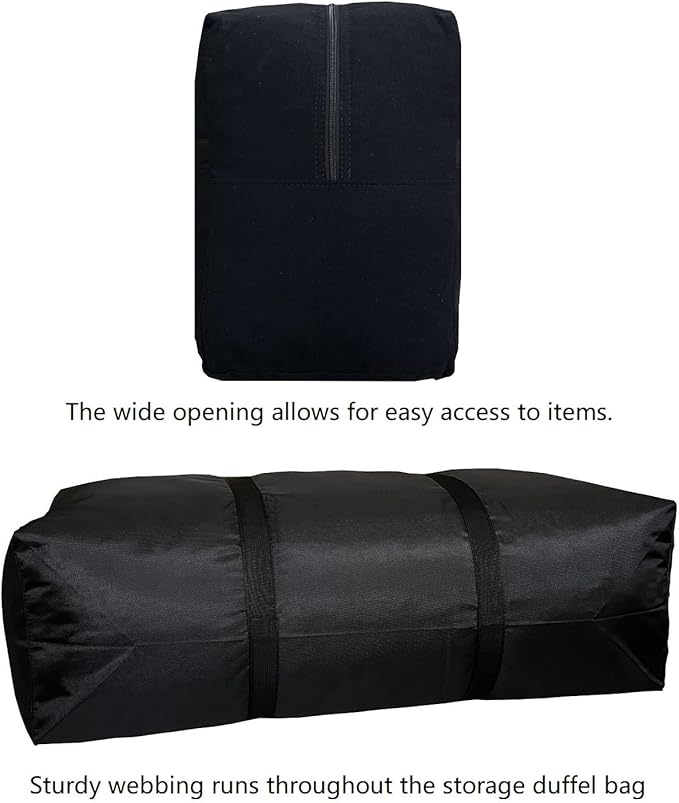 YiKitHom Extra Large Storage Duffle Bag with Zippers and Handles, Big Foldable Duffle Bag for Travel Orange 60L