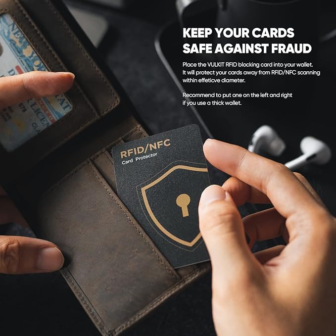 VULKIT RFID Blocking Cards 12 Pack Credit Card Protectors NFC Contactless Cards Protection for Business & Travel Wallet
