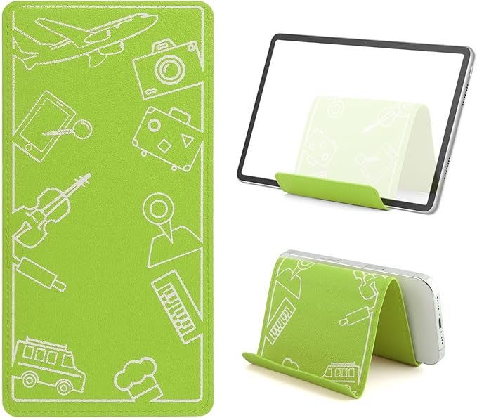 Airplane Phone Holder Flexible Flight Cell Phone Holder and Flexible Tablet Stand Airplane Travel Essential Accessories for Most Smartphones, Tablets(Color:Green)