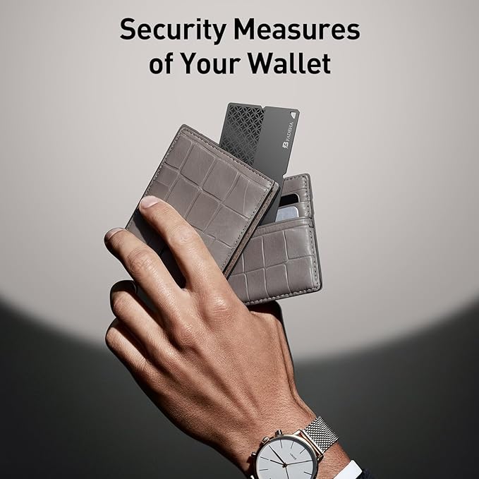 2026 [Apple MFi Certified] (iOS Only) Bluetooth Tracker Smart Card for Apple Find My iPhone Ultra-Thin Wallet GPS Tracker, 5-10 Years Staying Power, Keys Finder & Item Locator for Keys, Bags, Passport
