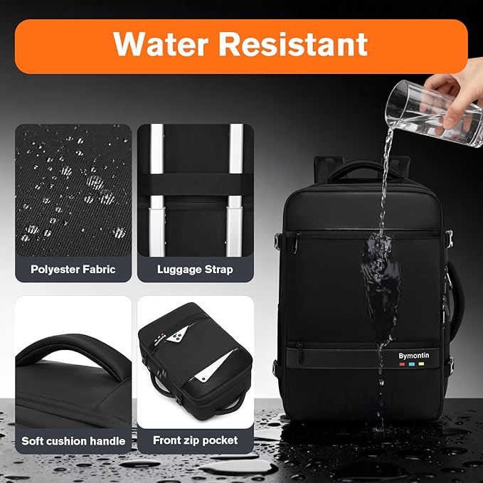 Practical Laptop Backpack, Next-Gen Bag for School Work Leisure & Travel, Luggage-Style Fashional Pack (All Black, XL (8x12.8x18.5))