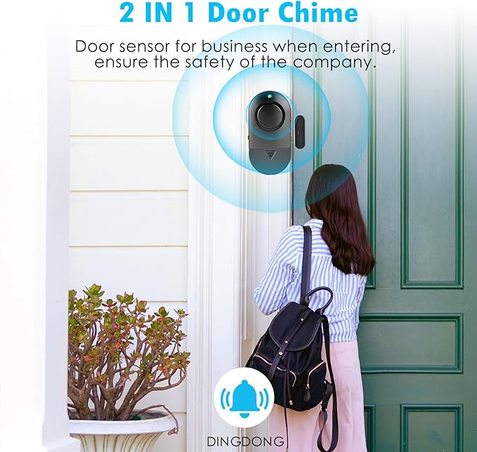 Door Window Alarm, Toeeson 120DB Pool Alarms for Kids Safety, Window Alarms for Home Security(6 Pack)