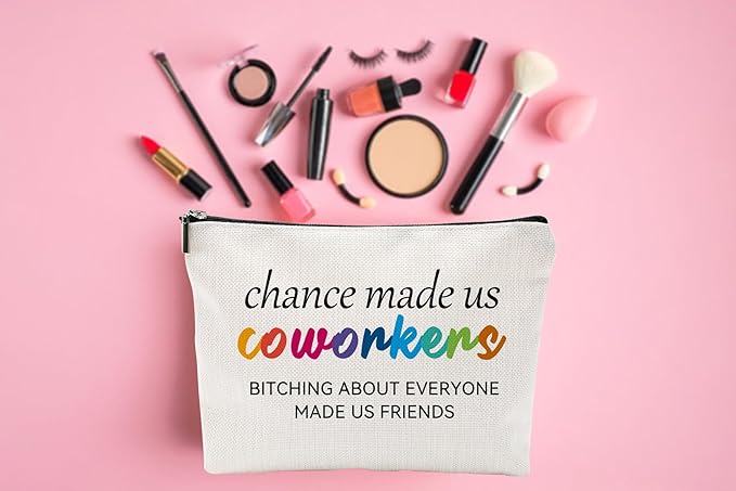 ZUYUROU Coworker Leaving Gifts for Women，Work Besties Gifts for Women, Chance Made Us Coworkers, New Job, Going Away, Retirement, Farewell Gifts for women Cosmetic Bag
