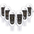 6 Pcs Mini Hand Sanitizer Travel Size with Carabiner Clip 2 Fl. oz Gel Mix Scent Pocket Hand Sanitizer with Keychain Bulk for Backpack Purse Gym Bag Office Outdoor Friend Coworker Travel Gifts