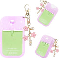 Silicone Case Compatible with Touchland Hand Sanitizer Spray Mist 1 oz with Flower keychain