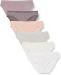 Amazon Essentials Women's Breathable Cotton Bikini Brief Underwear with Full Coverage, Multipacks