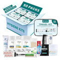 TrekTote 20 Piece Hygiene Kit Bulk, Travel Size Toiletries Set, Care Package Supplies, Mini Deodorant Shampoo Body Wash Toothbrush Toothpaste Razor Kit, TSA Approved, Clear Bag