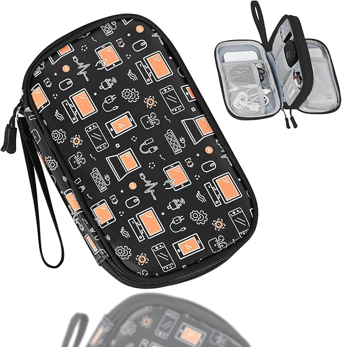 COSHAYSOO Electronics Travel Organizer Tech Bag Charging Cords Case USB Cable Phone Charger Accessory Car Pouch, Practical Trip Gifts for Women Beach Vacation Airplane Cruise Traveling Essentials
