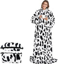 Catalonia Packable Travel Wearable Blanket Pillow with Sleeves for Adults, 2 in 1 Wearable Blanket with Pockets