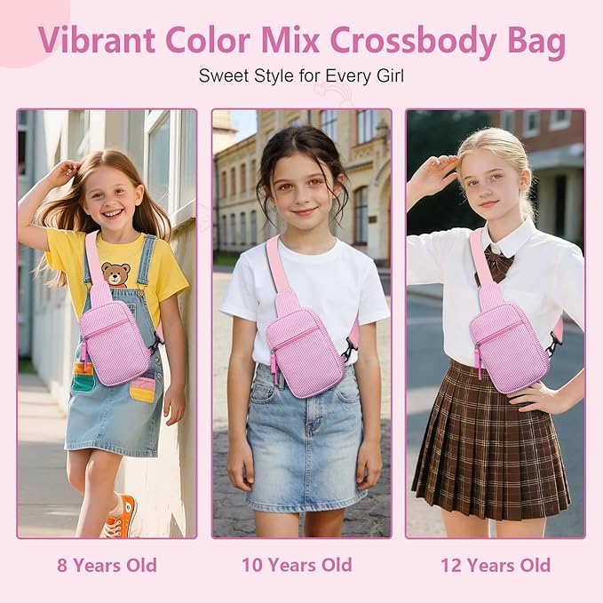 Mothers Day Gifts for Daughter, Birthday Graduation Gifts for 8 9 10 11 12 Year Old Teens Girls Her,Fanny Pack Sling Crossbody Bag Belt Bags Purse, Preppy Teen Girl Gift Trendy Stuff Travel Essentials