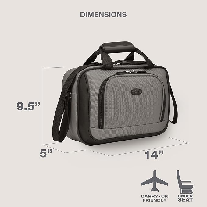 U.S. Traveler Rio 14" Travel Tote Bag, Lightweight 1200D Carry-On Bag for Women & Men, Parent SKU