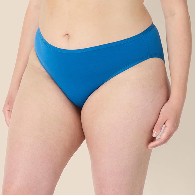 Amazon Essentials Women's Breathable Cotton Bikini Brief Underwear with Full Coverage, Multipacks