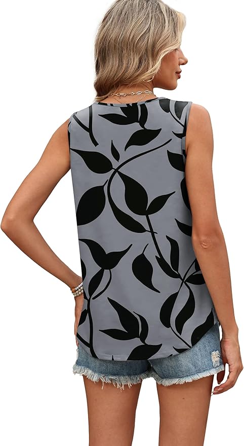 WIHOLL Tank Tops for Women Summer Outfits 2026 Crewneck Spring Casual Sleeveless Shirts Blouses Clothing