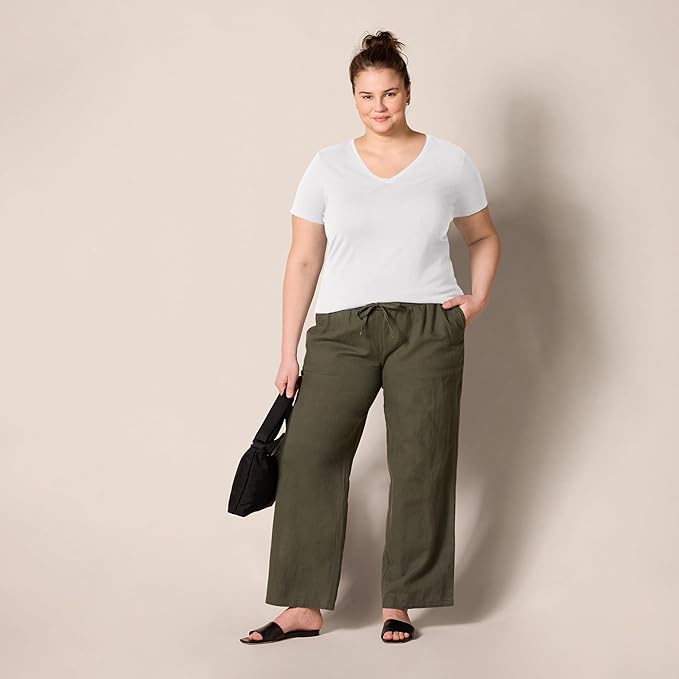 Amazon Essentials Women's Regular-Fit Short-Sleeve T-Shirt (Crewneck and V-Neck Options), Multipacks