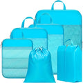 Cambond Compression Packing Cubes for Travel - Lightweight Expandable Travel Bags Luggage Organizers Travel Essentials Compression Cubes for Travel Space Saver for Carry on Suitcases Organizer