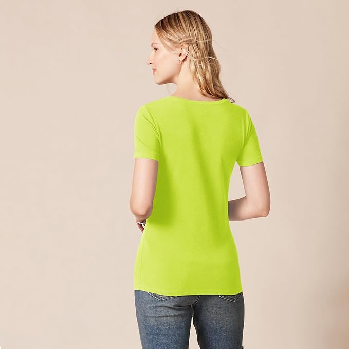 Amazon Essentials Women's Regular-Fit Short-Sleeve T-Shirt (Crewneck and V-Neck Options), Multipacks