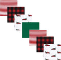 Hudson Baby Unisex Baby Cotton Flannel Receiving Blankets Bundle, Christmas Tree Truck, One Size