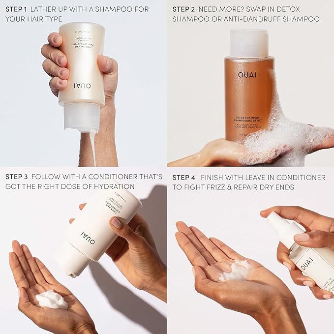OUAI Leave In Conditioner Full Size + Travel Size Bundle (2 Count)