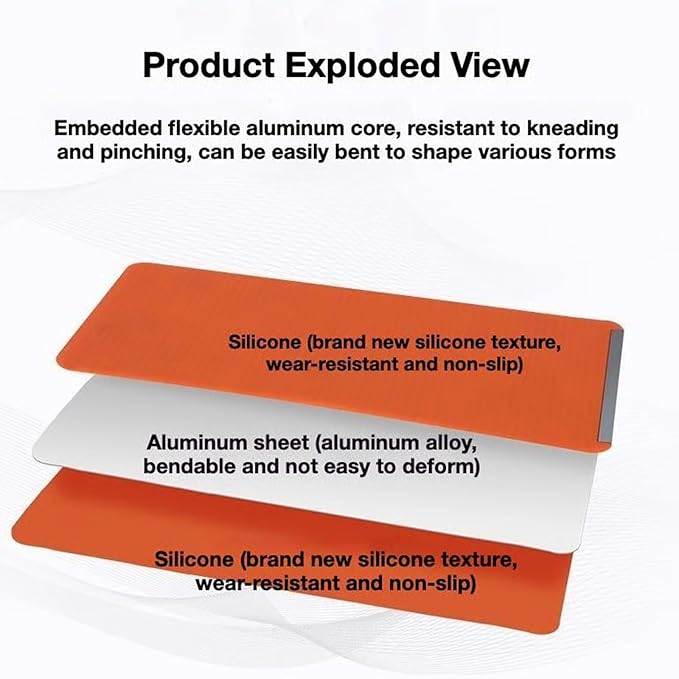 Portable Foldable Silicone Phone Holder, Universal Flexible Cell Phone Stand for Phone & Tablet, Fully Adjustable Cellphone Stand for Desk, Portable Airplane Gadgets Long Travel Essentials (Black)