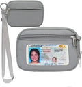 Prime Comfort Small Zip Wallet with Anti - Loss Tether, ID card package Holder, Student daily wallet, card bag, ID bag Holder (With Lanyard-Grey)