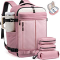 LOVEVOOK 50L Travel Backpack for Women, Airline Approved Carry On Luggage with 3 Cubes Accessories, TSA Personal Item Travel Cruise Essentials, Waterproof Weekender Overnight Bags fits 17" Laptop
