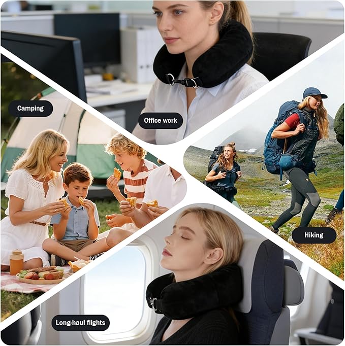 Neck Pillow Airplane 2 Pack Stuffable Neck Pillow Airplanes for Extra Luggage - Avoid Baggage Fees Multi-Functional Tube Pillow with Clothes Fits 3+ Days of Travel Essentials