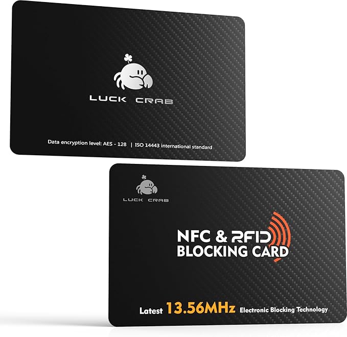 RFID Blocking Cards 2 Pack – Slim SafeCard NFC Wallet Protector for Contactless Credit/Debit Cards & Passports – Anti-Theft RFID Shield for Identity & Data Protection