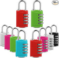 Moxweyeni 10 Pcs Digit Combinations Padlock Safe Cipher Lock Mini Combination Resettable Number for Suitcases Luggage Briefcases Computer Bags(Trendy Style,Fresh Color)