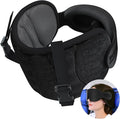 SARISUN Travel Pillows for Airplanes, Airplane Pillow for Long Flight Car Road Trip, Airplane Head Strap with Sleep Eye Mask, 360° Support Headrest, Stop Bobblehead Travel Neck Pillow, Mottled Black