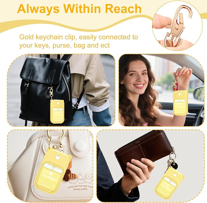 Hand Sanitizer Spray Case for Touchland Silicone Touchland Case Keychain Cute Hand Sanitizer Holder Keychain Compatible with Touch land Power Mist Gentle/Glow Mist