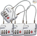 4 Pack TSA Approved Luggage Lock for Suitcases, Backpack, and Baggage with Zinc Alloy Body