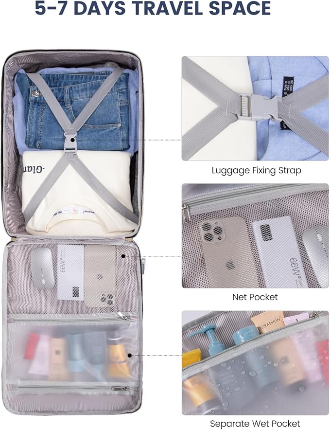 LOVEVOOK Large Travel Backpack for Women & Men, 40L Carry on Backpack for Airplanes, TSA Personal Item Travel Bag fits 17" Laptop, Waterproof Weekender Essentials Airline Approved with 3 Packing Cubes