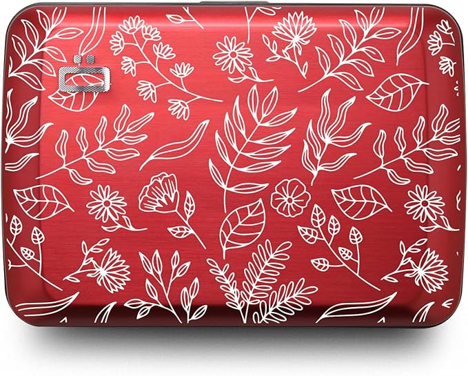 ÖGON -DESIGNS- Aluminum card holder with metal lock, RFID protection against fraud and demagnetization, compact wallet, Smart Case OSLO model