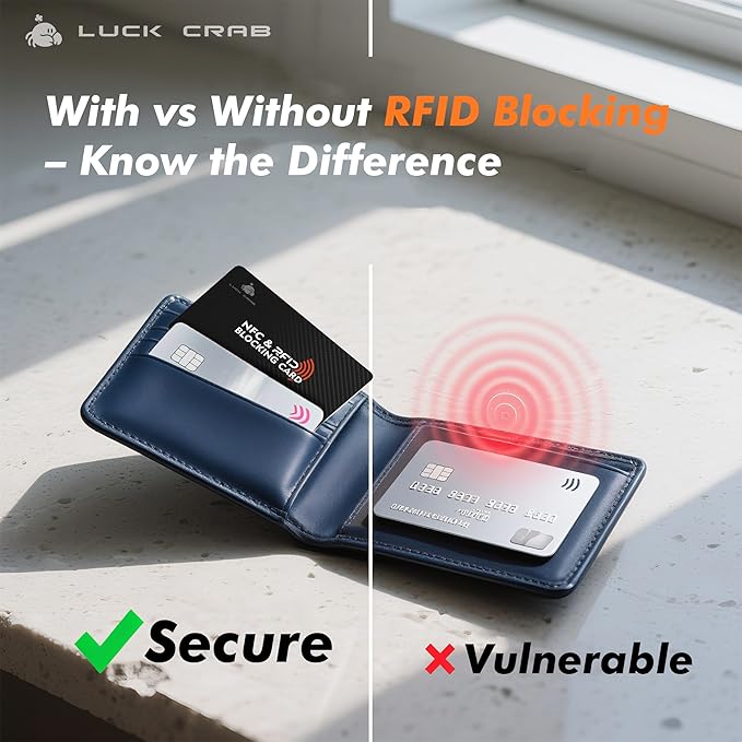 RFID Blocking Cards 5 Pack – Slim SafeCard NFC Wallet Protector for Contactless Credit/Debit Cards & Passports – Anti-Theft RFID Shield for Identity & Data Protection
