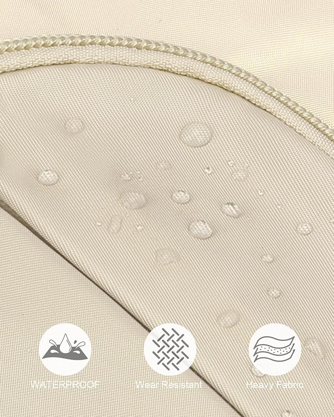 Pritent Crossbody Bags for Women Man Waterproof Sling Bag Backpack Trendy Casual Cross Body Bag with Convertible Shoulder Strap Chest Bag for Camping Hiking Travel Essentials (Ivory, Large)