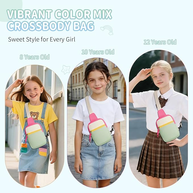 Mothers Day Gifts for Daughter, Birthday Graduation Gifts for 8 9 10 11 12 Year Old Teens Girls Her,Fanny Pack Sling Crossbody Bag Belt Bags Purse, Preppy Teen Girl Gift Trendy Stuff Travel Essentials