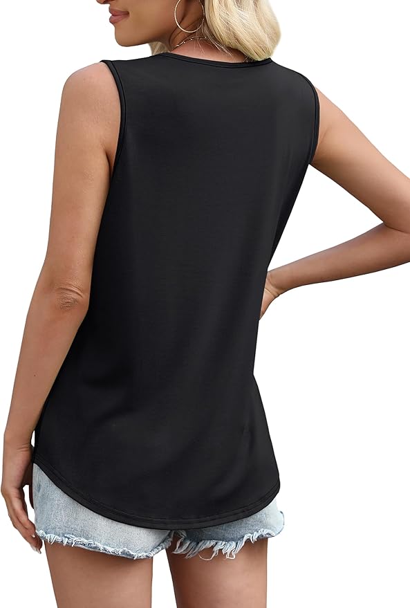 WIHOLL Women's Square Neck Tank Top
