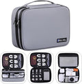Electronics Organizer Travel Case,Cord Organizer Travel, Double-Layer Cable Organizer Bag, Tech Pouch Accessories Carry Storage For Phone, Cables, Airpods, USB, Sd Card, Essentials (Grey)