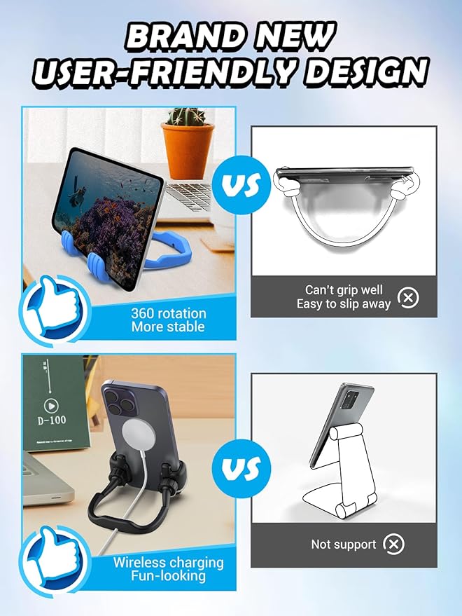 CALDEVER Easter Basket Stuffers for Teens Boys Girls Him Men Ideas: 2 Pack Thumbs Up Lazy Phone Stand Cell Phone Holder Easter Gifts for Kids Teenage Son Her Women Wife Adults Funny Cool Gadgets