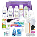 Convenience Kits International Women’s Super Premium 30 PC Travel Kit Featuring: Ensemble of Travel-Size Hair Care and Body Products in Large Toiletry Bag (802) (Purple)