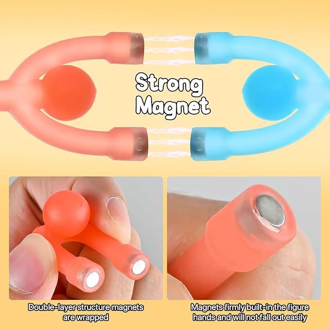 Magnetic Travel Toys for Toddlers Kids 10PCS, Airplane Car Travel Activities Essential, Road Trip Fidget Toys Magnetic People Men, Toys for 3 4 5 6 7 8 Year Old