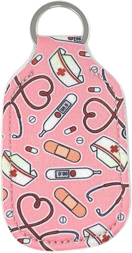 Daisy Lane Hand Sanitizer Holder for Backpack Kids Travel Size Baseball Softball Keychain