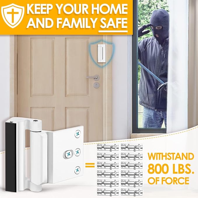 Door Lock Home Security Door Lock Security Door Reinforcement Lock Metal Door Locks for Kids Safety Proof Front Door Child Safety Lock Top Door Latch Lock Extra High Security Door Locks Interior Lock