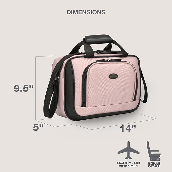 U.S. Traveler Rio 14" Travel Tote Bag, Lightweight 1200D Carry-On Bag for Women & Men, Parent SKU